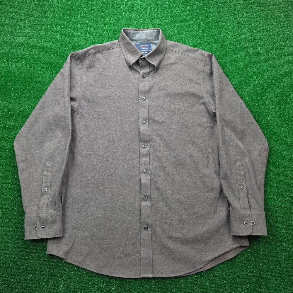Charles Tyrwhitt Weekend Classic Brushed Flannel Button Down Shirt Mens Large